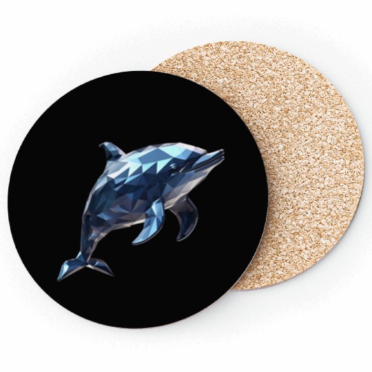 Geometric Style Dolphin Coasters
