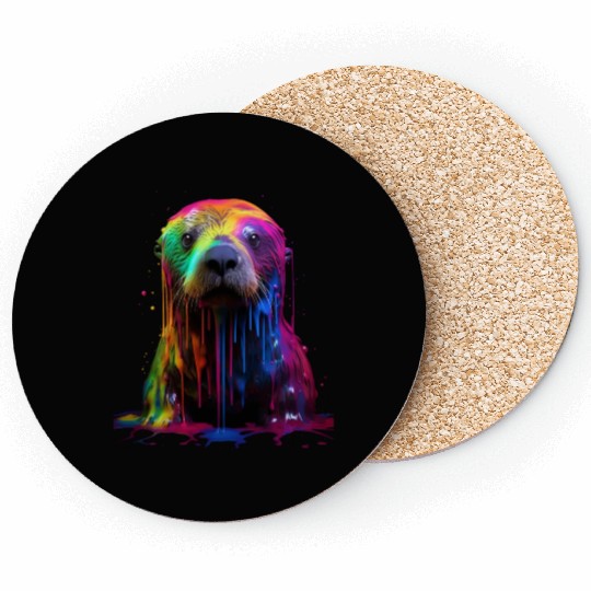 Rainbow Sea Otter Coasters