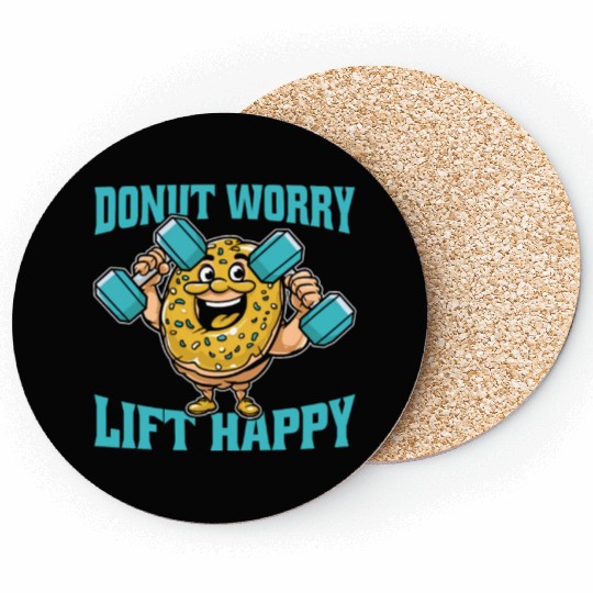 Fitness Donut Funny Donut Gym Coasters