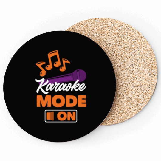 Funny Karaoke Singer Singing Musician Karaoke Gift Coasters