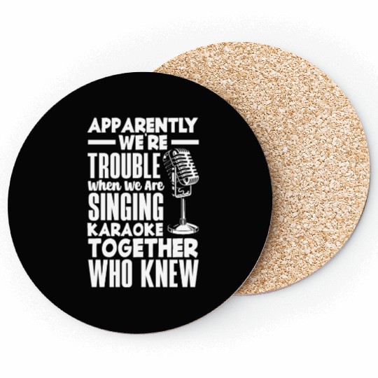 Funny Karaoke Singer Singing Musician Karaoke Gift Coasters