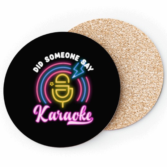 Funny Karaoke Singer Singing Musician Karaoke Gift Coasters