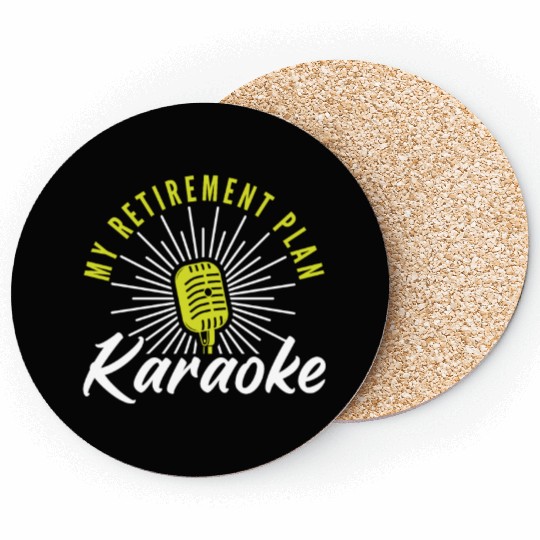 Funny Karaoke Singer Singing Musician Karaoke Gift Coasters