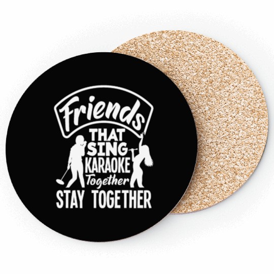 Funny Karaoke Singer Singing Musician Karaoke Gift Coasters