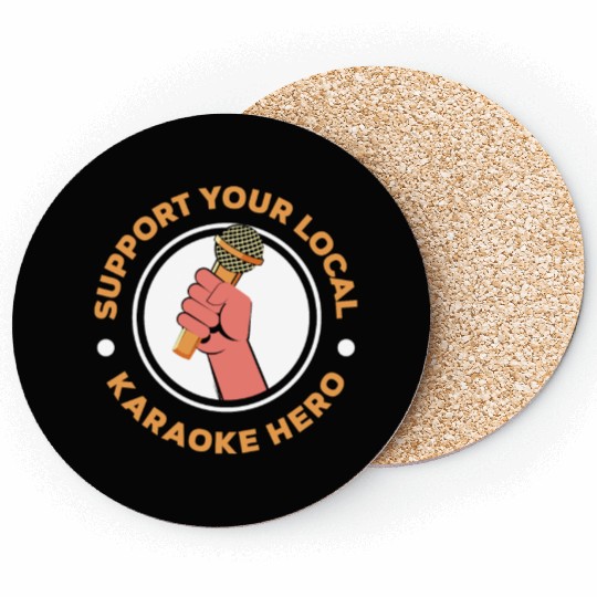 Funny Karaoke Singer Singing Musician Karaoke Gift Coasters