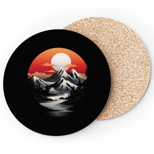 Mountain Glow Apparel: Sunrise Serenity Edition Coasters