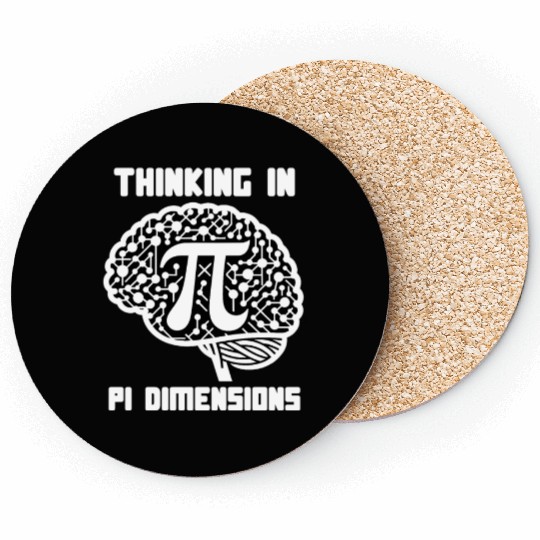 Funny Pi Day 2024 3,14 Pi Number Symbol Math Coasters