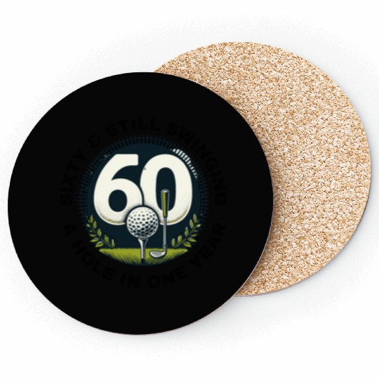 Golf-themed 60th birthday celebration Coasters