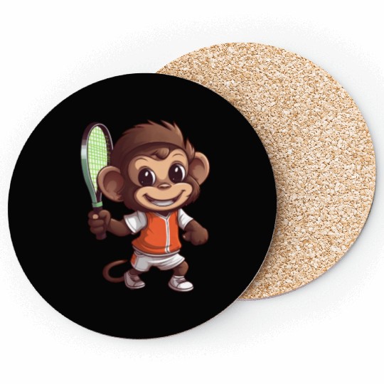 Monkeys in Tennis and Badminton Duel - Hilarious Coasters