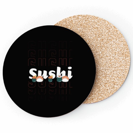 Japanese Fish Maki Cuisine Coasters