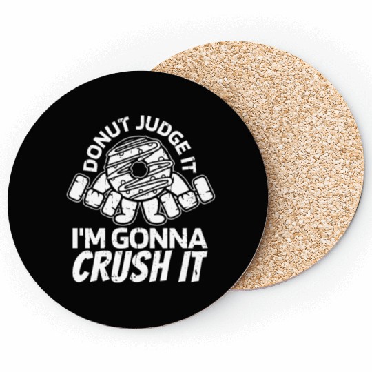 Fitness Donut Funny Donut Gym Coasters