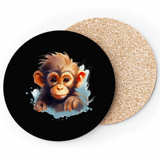 Cute Monkey for Kids for a Kid Coasters