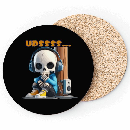Chillin’ Skeleton DJ Coasters