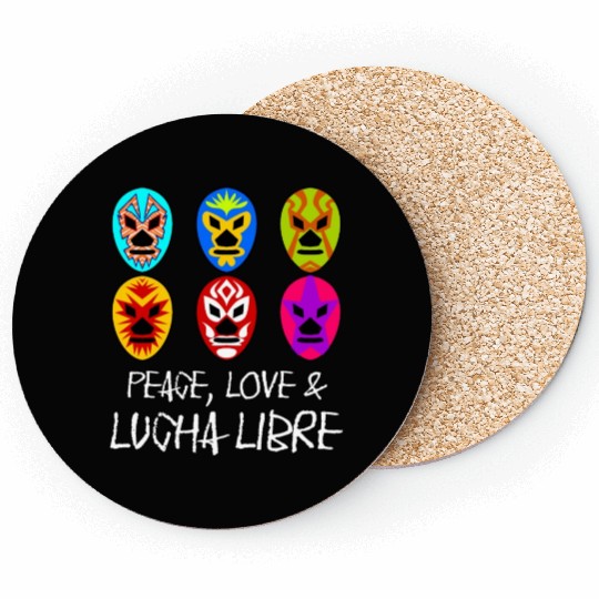 Lucha Libre Mask Wrestling Coasters
