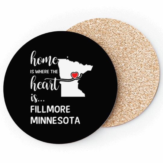 Fillmore County Minnesota Is Where My Heart Is Coasters
