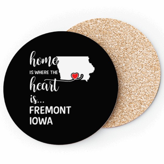 Fremont County Iowa Is Where My Heart Is Gift Coasters