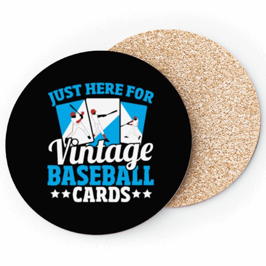 Just Here For Vintage Baseball Cards Baseball Coasters