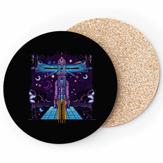 Lighting the Cosmic Path Coasters
