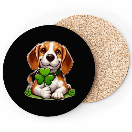 St. Patrick's Day Beagle Coasters
