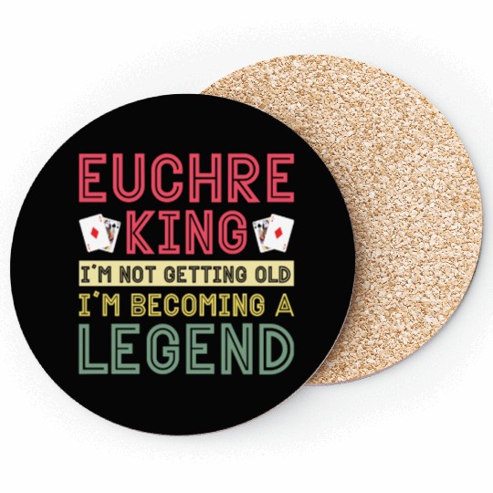 Euchre card funny euchre king Coasters