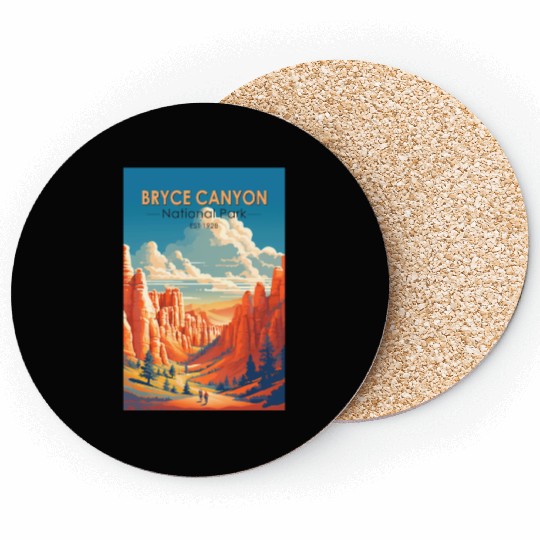 Bryce Canyon National Park Travel Art Vintage Coasters