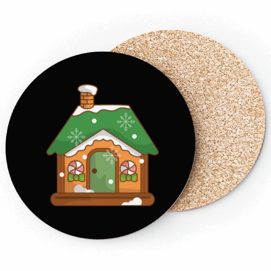 Green gingerhouse Coasters