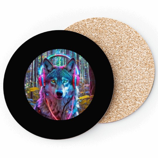 Electric Wilderness Glow 3 Coasters