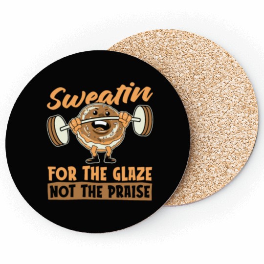 Fitness Donut Funny Donut Gym Coasters