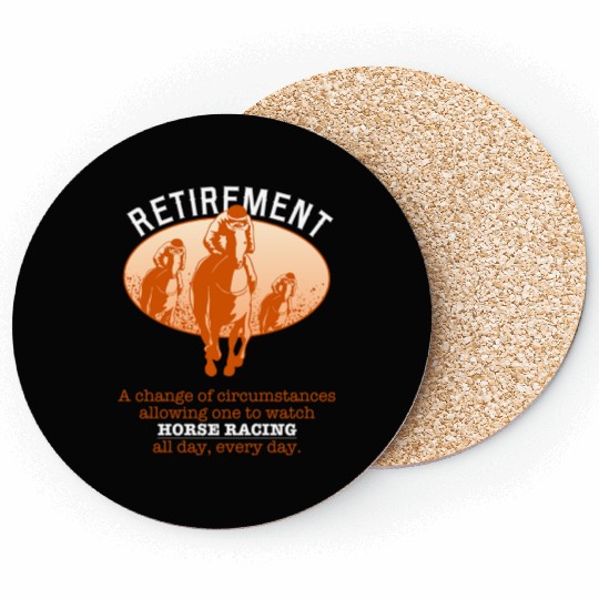 Retirement Plan Horse Racing Coasters