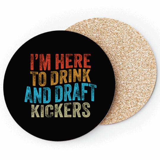 Fantasy Football Party Drink Draft Kickers Coasters