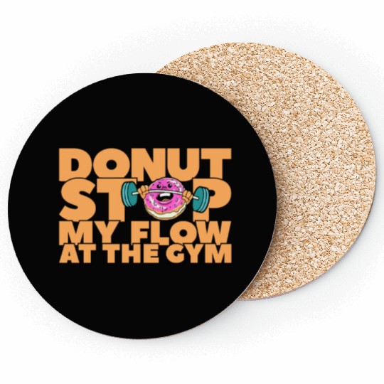 Fitness Donut Funny Donut Gym Coasters