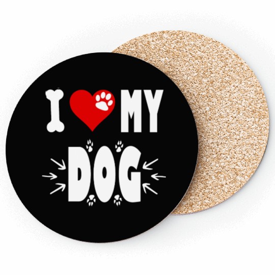 I Heart My Dog Coasters