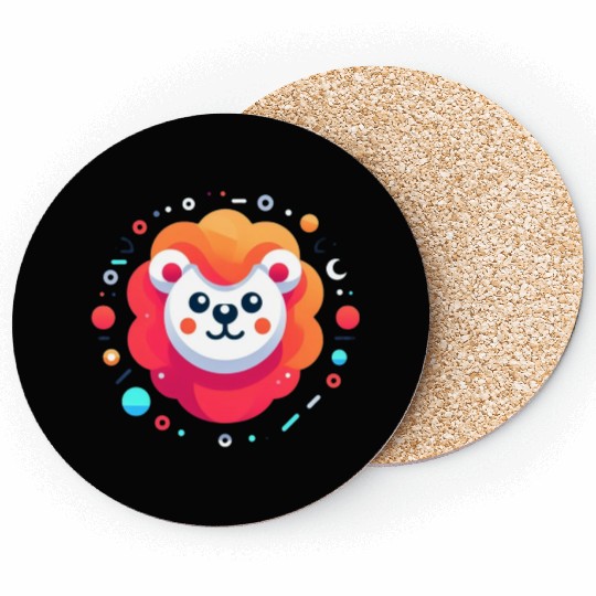 Orange lion Coasters