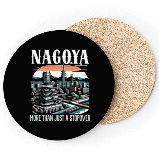Nagoya Japan Country Travel Vacation I Love Nagoya Coasters