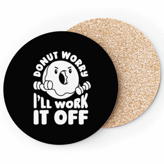 Fitness Donut Funny Donut Gym Coasters