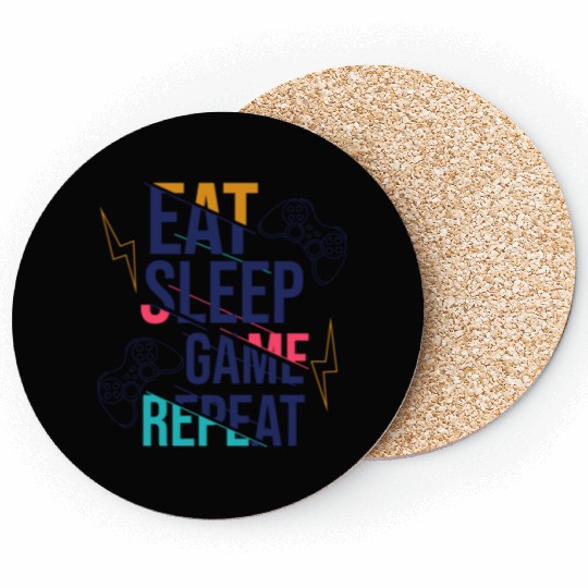 Modern Typography Game Quote Coasters Design