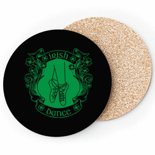 Irish Dance Feis Shamrock Celtic Tradition Coasters