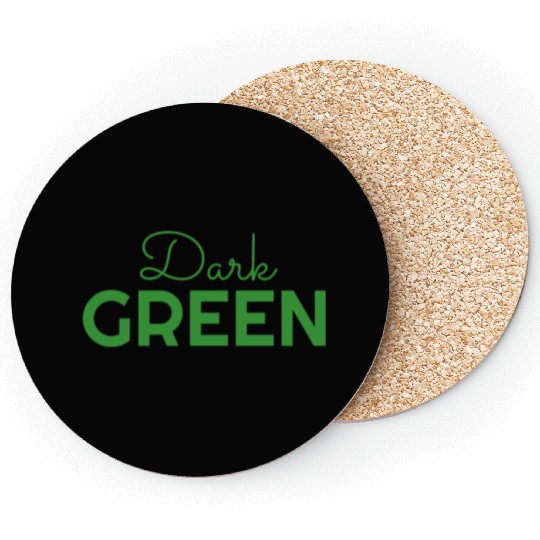 dark green color Coasters