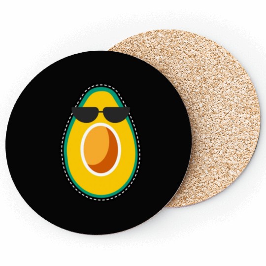 Funny Avocado Face Coasters