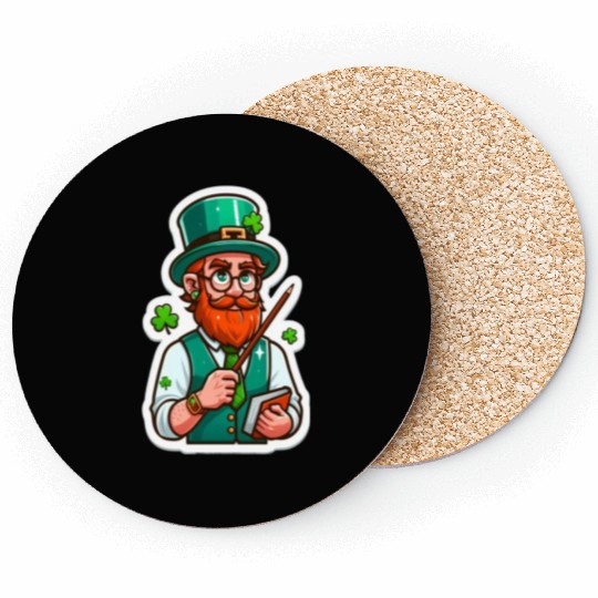 Irish bearded teacher, funny st patricks day Coasters