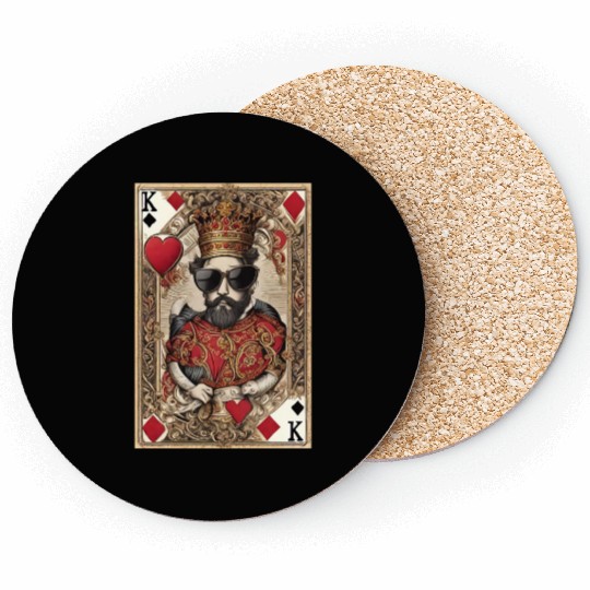Mens King of Hearts Coasters Cool Coasters for Guys