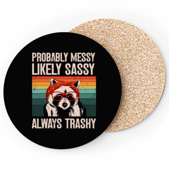 Funny Raccoons Trash Panda Racoon Lovers Coasters
