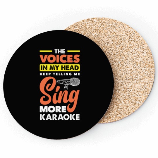 Funny Karaoke Singer Singing Musician Karaoke Gift Coasters