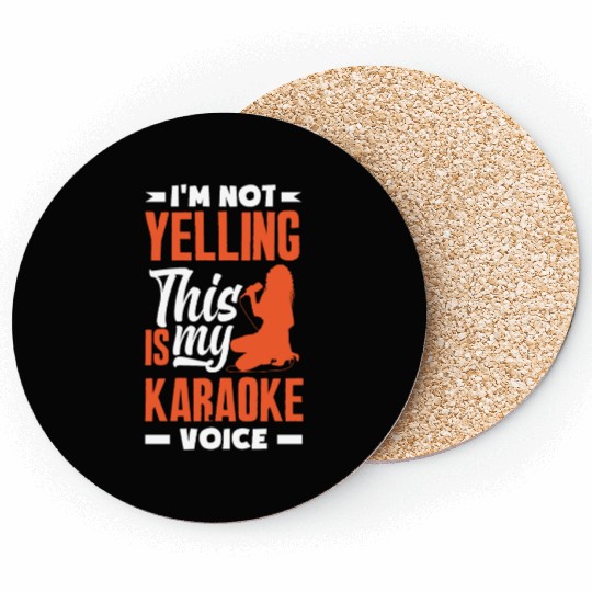 Funny Karaoke Singer Singing Musician Karaoke Gift Coasters