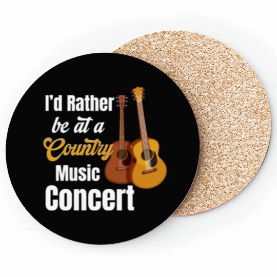 I'd Rather Be At A Country Music Concert Cowgirl Coasters
