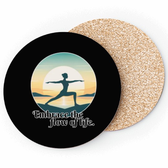 Sunrise Yoga Pose Coasters
