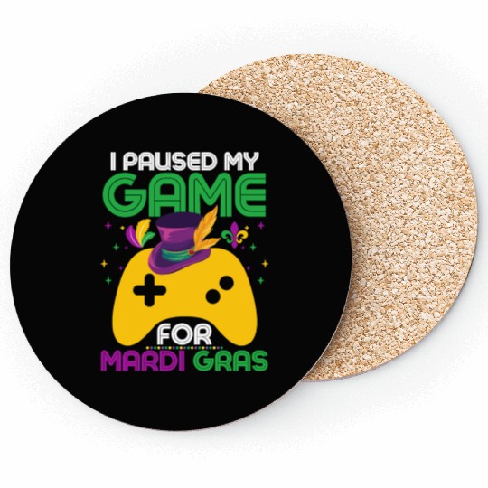 Game Lover Mardi Gras Celebration Coasters