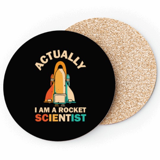 Retro Rocket Scientist Space Shuttle Coasters