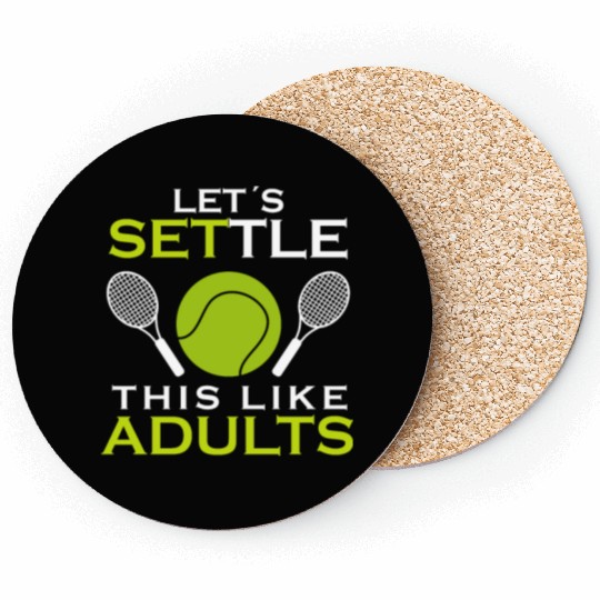 Funny Adults Tennis Player Coasters