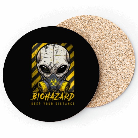 ALIEN BIOHAZARD Keep Your DISTANCE Coasters